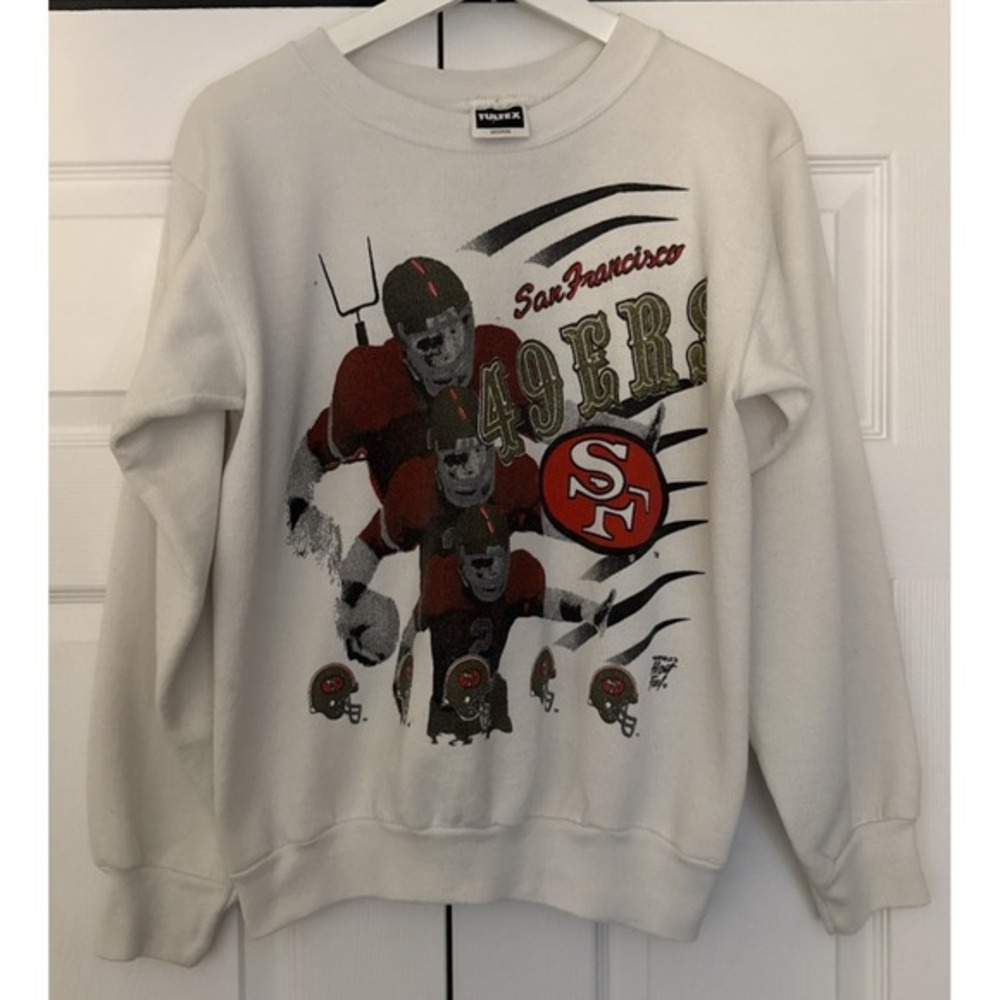 Vintage Tultex 90s San Francisco SF 49ers Sweatshirt Made In USA Size M NFL